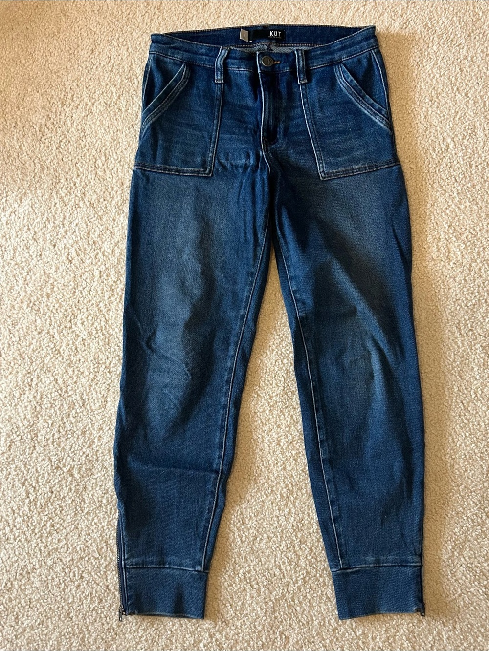 Kut from the Kloth Dark Blue Denim Jogger Jeans